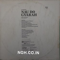 Nau Do Gyarah Ścieżka dźwiękowa (Various Artists, Sachin Dev Burman, Majrooh Sultanpuri) - Tylna strona okladki plyty CD