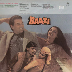 Baazi サウンドトラック (Various Artists, Anand Bakshi, Laxmikant Pyarelal) - CD裏表紙