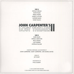 Lost Themes II Soundtrack (John Carpenter) - CD Back cover