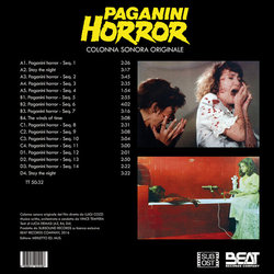 Paganini Horror Soundtrack (Vince Tempera) - CD Back cover
