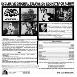 Batman Ścieżka dźwiękowa (Various Artists, Nelson Riddle) - Tylna strona okladki plyty CD