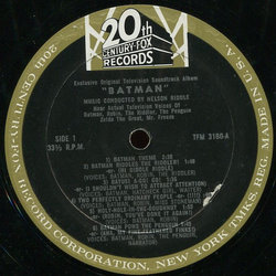 Batman サウンドトラック (Various Artists, Nelson Riddle) - CDインレイ