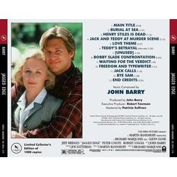 Jagged Edge Soundtrack (John Barry) - CD Achterzijde