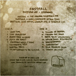 Fastfall: Dustforce Ścieżka dźwiękowa (Lifeformed ) - Tylna strona okladki plyty CD