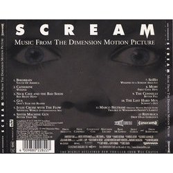 Scream Ścieżka dźwiękowa (Various Artists, Marco Beltrami) - Tylna strona okladki plyty CD