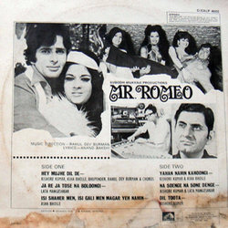 Mr. Romeo Ścieżka dźwiękowa (Various Artists, Anand Bakshi, Rahul Dev Burman) - Tylna strona okladki plyty CD