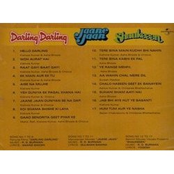 Darling Darling / Jaane Jaan / Shaukeeen サウンドトラック (Yogesh , Various Artists, Anand Bakshi, Gulshan Bawra, Rahul Dev Burman) - CD裏表紙