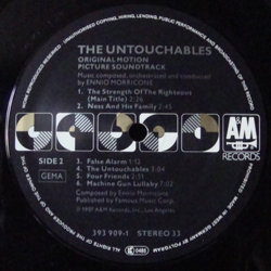 The Untouchables サウンドトラック (Ennio Morricone) - CDインレイ