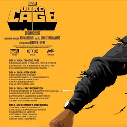 Luke Cage Soundtrack (Ali Shaheed Muhammad, Adrian Younge) - CD Back cover