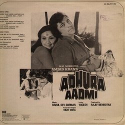Adhura Aadmi Soundtrack (Yogesh , Asha Bhosle, Rahul Dev Burman, Lata Mangeshkar) - CD Back cover
