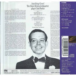 Anything Goes! The Dave Brubeck Quartet Plays Cole Porter Soundtrack (Dave Brubeck, Cole Porter) - CD Back cover