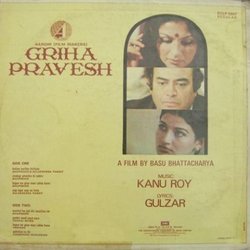 Griha Pravesh Ścieżka dźwiękowa (Gulzar , Various Artists, Kanu Roy) - Tylna strona okladki plyty CD