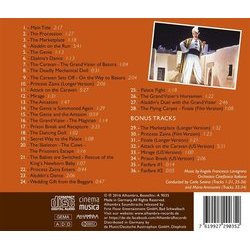 The Wonders of Aladdin Soundtrack (Angelo Francesco Lavagnino) - CD Back cover