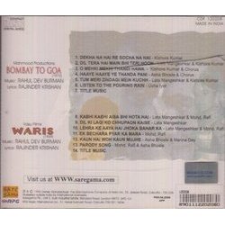 Bombay to Goa / Waris Soundtrack (Various Artists, Rahul Dev Burman, Rajinder Krishan) - CD Back cover