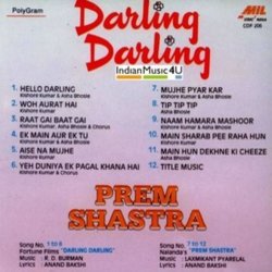 Darling Darling / Prem Shastra Soundtrack (Anand Bakshi, Asha Bhosle, Rahul Dev Burman, Kishore Kumar, Laxmikant Pyarelal) - CD Back cover