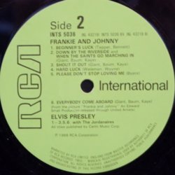 Frankie and Johnny サウンドトラック (Various Artists, Fred Karger, Elvis Presley) - CDインレイ