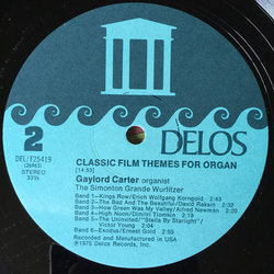 Classic Film Themes For Organ Trilha sonora (Various Artists, Gaylord Carter) - CD-inlay