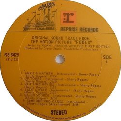 Fools サウンドトラック (Various Artists, Shorty Rogers) - CDインレイ