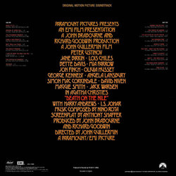 Death on the Nile Soundtrack (Nino Rota) - CD Back cover