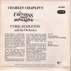 Music From Charles Chaplin's A Countess From Hong Kong 声带 (Various Artists, Charles Chaplin, Cyril Stapleton And His Orchestra) - CD后盖