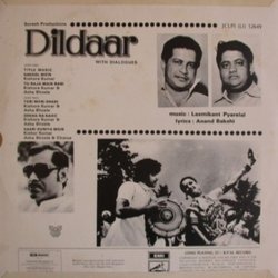 Dildaar 声带 (Anand Bakshi, Asha Bhosle, Kishore Kumar, Laxmikant Pyarelal) - CD后盖