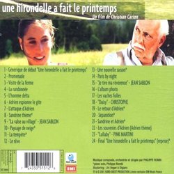 Une Hirondelle a fait le printemps サウンドトラック (Philippe Rombi) - CD裏表紙
