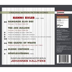 Hanns Eisler: Film Music Ścieżka dźwiękowa (Hanns Eisler) - Tylna strona okladki plyty CD
