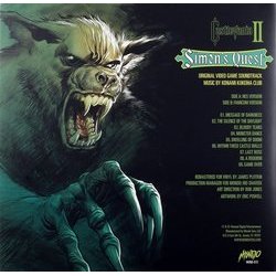 Castlevania II: Simon's Quest サウンドトラック (Konami Kukeiha Club) - CD裏表紙