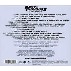Fast & Furious 8: The Album Ścieżka dźwiękowa (Various Artists) - Tylna strona okladki plyty CD