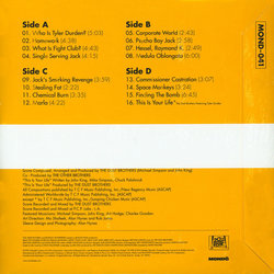 Fight Club Colonna sonora (The Dust Brothers) - Copertina posteriore CD