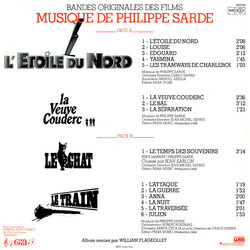 Simenon - Granier-Deferre Ścieżka dźwiękowa (Philippe Sarde) - Tylna strona okladki plyty CD
