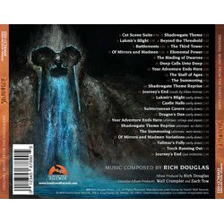 Shadowgate サウンドトラック (Rich Douglas) - CD裏表紙