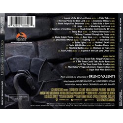 Legend of the Lich Lord Soundtrack (Bruno Valenti) - CD Trasero