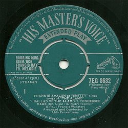 The Alamo サウンドトラック (Frankie Avalon, Dimitri Tiomkin) - CDインレイ