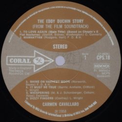 The Eddy Duchin Story サウンドトラック (George Duning) - CDインレイ
