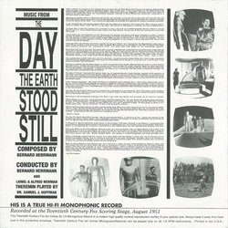 The Day the Earth Stood Still Soundtrack (Bernard Herrmann) - CD Trasero