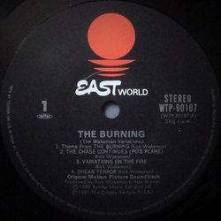 The Burning サウンドトラック (Rick Wakeman) - CDインレイ