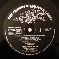 Carnage サウンドトラック (Rick Wakeman) - CDインレイ