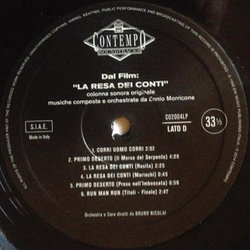 La Resa dei conti サウンドトラック (Ennio Morricone) - CDインレイ