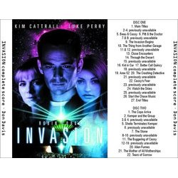 Invasion Soundtrack (Don Davis) - CD Back cover