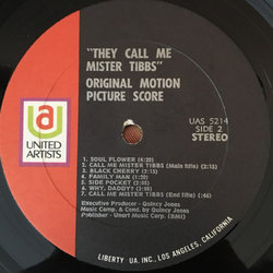 They Call Me Mister Tibbs! サウンドトラック (Quincy Jones) - CDインレイ