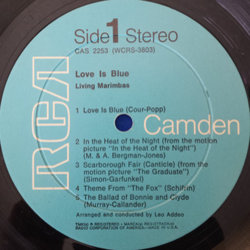 Love Is Blue Soundtrack (Various Artists, Living Marimbas) - cd-cartula