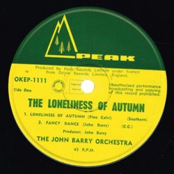 The Loneliness Of Autumn Soundtrack (John Barry, Pino Calvi) - cd-inlay