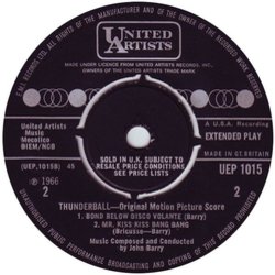 Thunderball サウンドトラック (John Barry) - CDインレイ