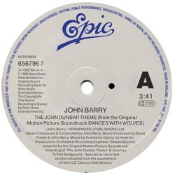 Dances with Wolves サウンドトラック (John Barry) - CDインレイ