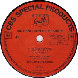 Big Themes From The Big Screen 声带 (Various Artists, John Barry, Ray Conniff, Percy Faith) - CD-镶嵌