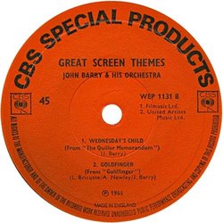 Great Screen Themes Soundtrack (Various Artists, John Barry, Percy Faith) - cd-inlay