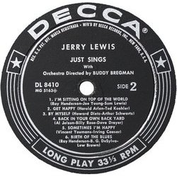 Just Sings サウンドトラック (Jerry Lewis) - CDインレイ