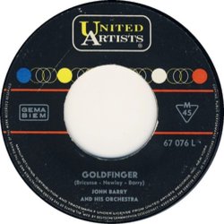 Goldfinger / Into Miami サウンドトラック (John Barry) - CDインレイ