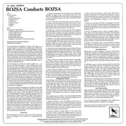 Rozsa Conducts Rosza Ścieżka dźwiękowa (Miklós Rózsa) - Tylna strona okladki plyty CD